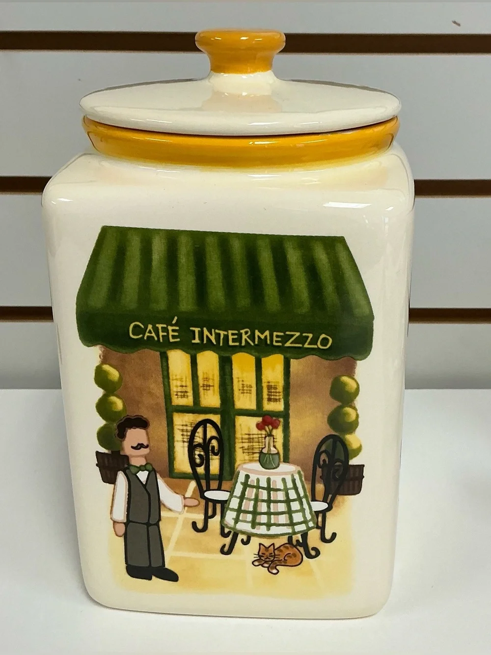 Nonni’s Cafe Cookie Jar Canister Ceramic 8